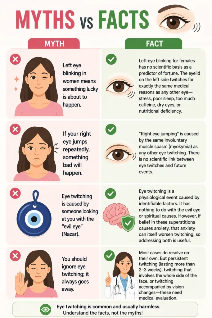 Myths and facts about eye twitching.