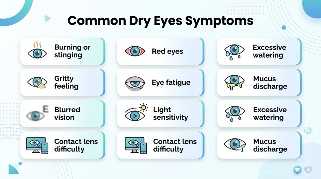 Dry Eyes: Causes, Symptoms, Treatment and How to Prevent Eye Dryness 4 dry eye symptoms